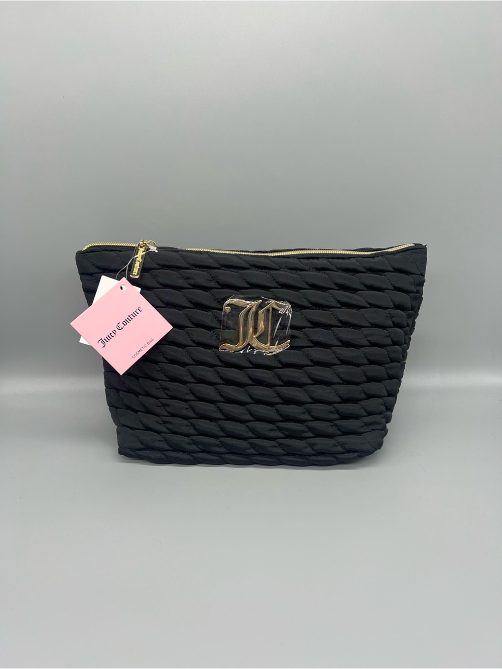 Juicy couture ruffled cosmetics bag